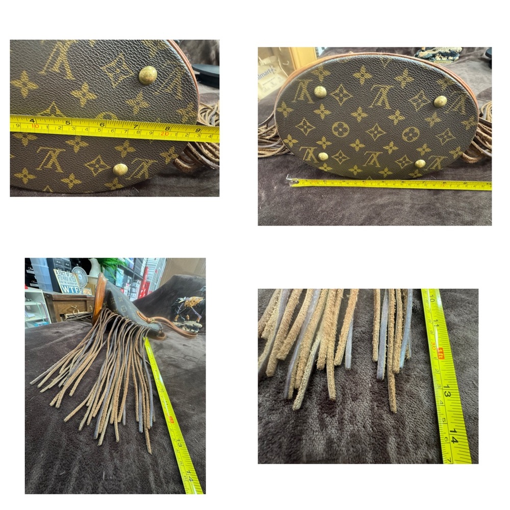Louis Vuitton Brown Monogram Fringe Bucket Bag - Picture 8 of 9